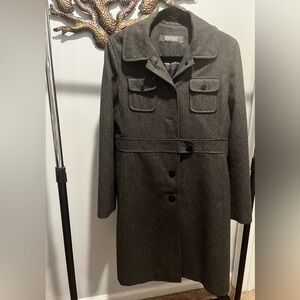 Ladies Kenneth Cole Reaction - Charcoal Wool Blend Coat - Sz 12